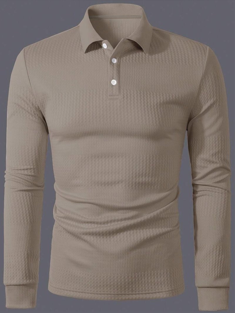 Slim Fit Poloshirt für Herren in Uni und Streifen – Atmungsaktives Performance-Mischgewebe im Business- und Freizeitstil_voghion.com