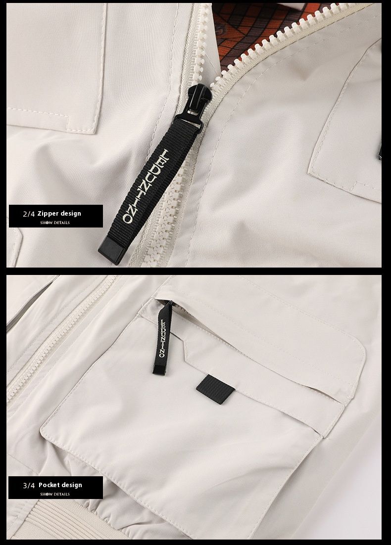 Wasserdichte Arbeitsjacke für Herren mit mehreren Taschen – Leichte Outdoor-Windjacke für Reisen und Freizeit (XS-XXXL)_voghion.com