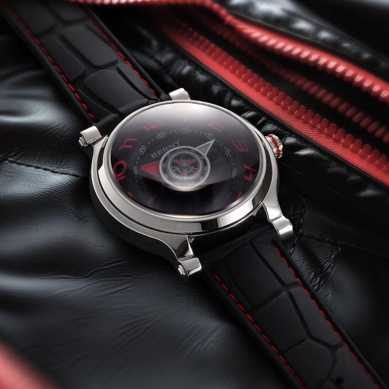 Relojes automáticos BERNY para hombre, de moda, resistentes al agua hasta 5 ATM, correa de silicona, reloj mecánico con fecha, reloj de pulsera de zafiro superluminoso y fácil de leer._voghion.com