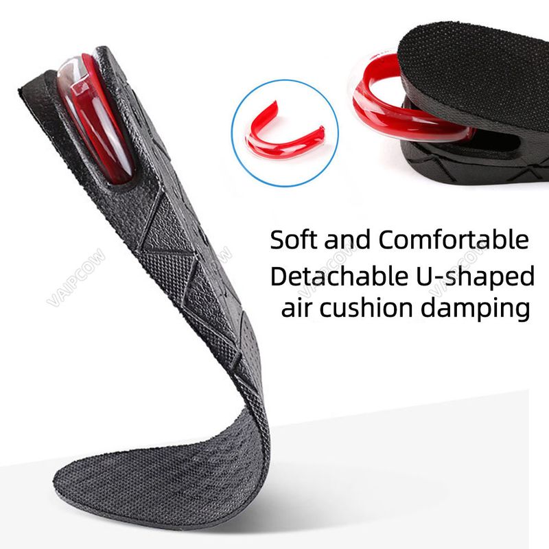 1 paire de semelles intérieures invisibles de 3 à 9 cm, coussinets réglables en hauteur pour talons de chaussures, inserts de soutien plus hauts, absorbants_voghion.com