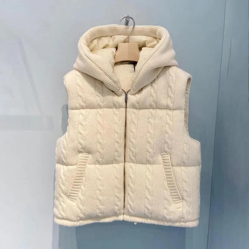 Men's Clothing 2025 NEW Autumn And Winter New Women's Clothing Foreign Trade Hooded Down Cotton Jacket Short Vest Cotton Jacket Top Slim Temperament_voghion.com