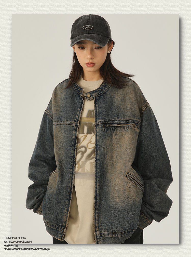Niche Washed Vintage Denim For Men 2025 Spring Autumn New Loose Casual Jacket Men's Top_voghion.com