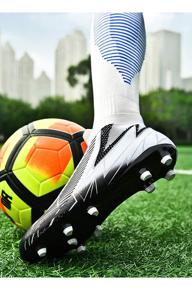 Herrenschuhe Sport für Fußballschuhe mit elastischen Netzstrümpfen Original Profi-Fußballschuhe für Herren_voghion.com