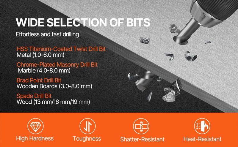 VEVOR Drill Bit Set 101PCS Screwdriver Bit Set With Carrying Case Multi-purpose_voghion.com