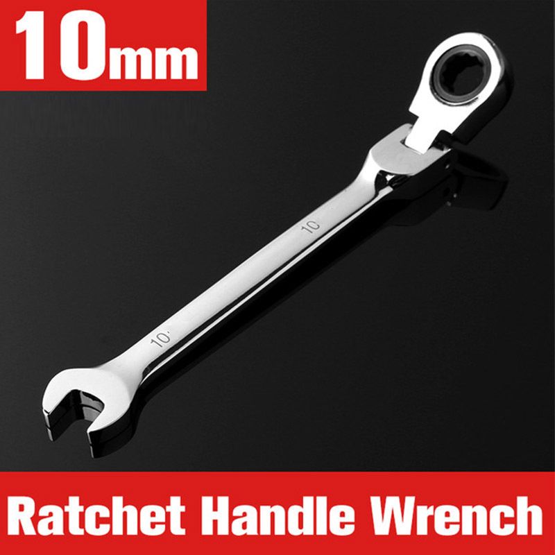 Clé à cliquet à double usage avec tête flexible - Double usage, acier au chrome-vanadium, couple élevé, pour réparation automobile, durable et polyvalente_voghion.com