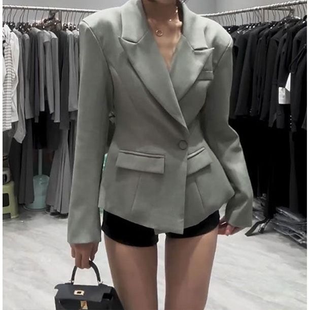 Blazer da donna in stile coreano, nuovo modello 2025, elegante e alla moda, per primavera e autunno._voghion.com