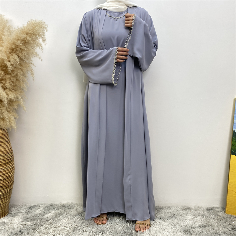 Ärmlös klänning för kvinnor plus muslimsk kofta_voghion.com