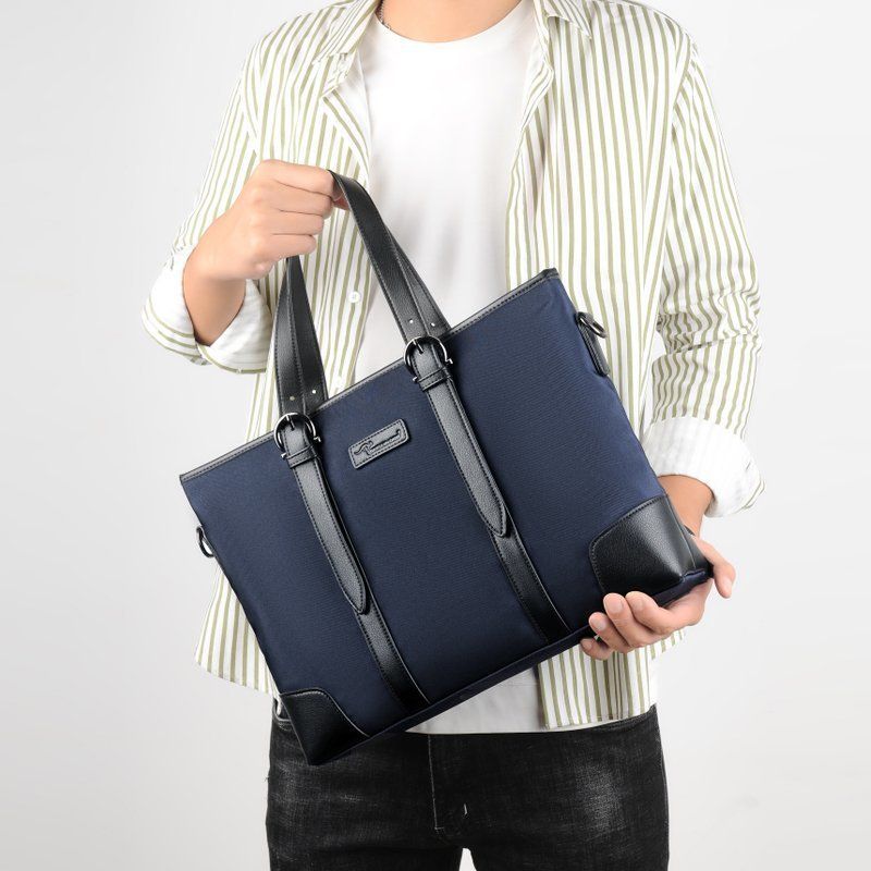 Borsa da uomo a mano, borsa da lavoro, borsa a tracolla, impermeabile, in tessuto Oxford, borsa per computer_voghion.com