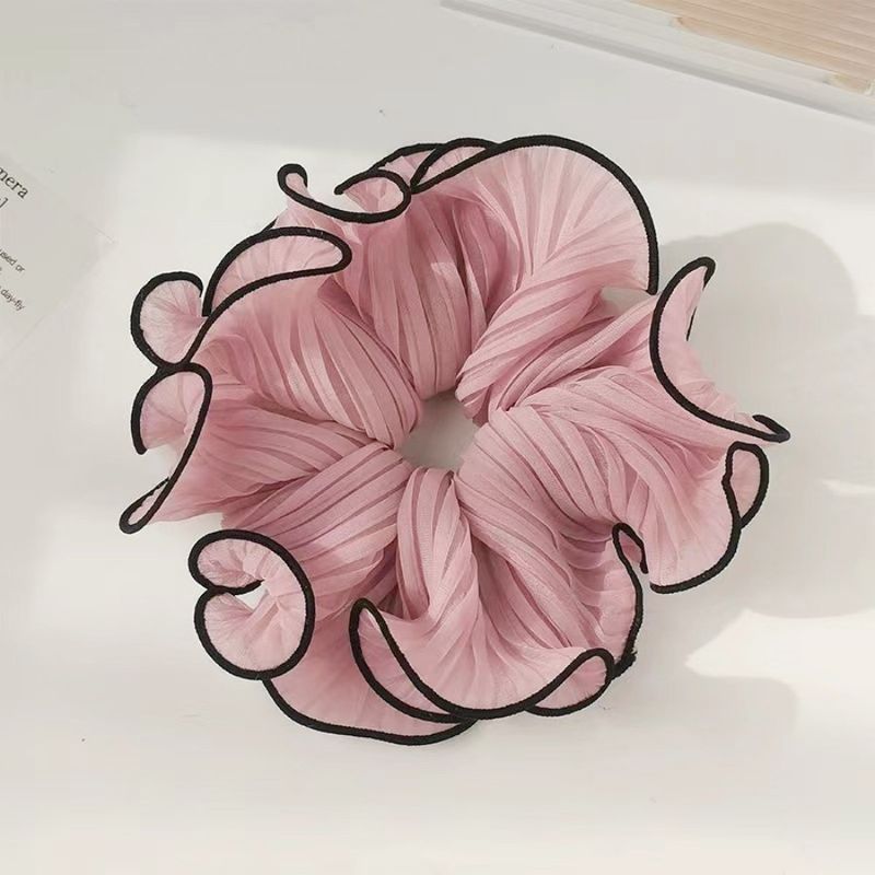 Mode High-End-Sinn für Netzwerk Promi Chiffon Spitzenkante Kratzfalten Hohe elastische Spitze koreanische Version von elegant süß_voghion.com