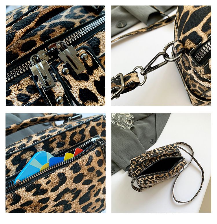 2024 nouveau style sac femme imprimé léopard petit sac carré personnalité niche oreiller sac bandoulière petit commerce extérieur sac à main_voghion.com