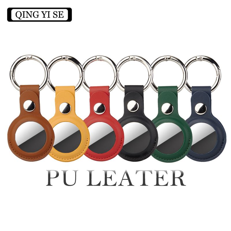 Suitable for Airtag tracker, anti loss locator, leather cover, Airtags protective case_voghion.com