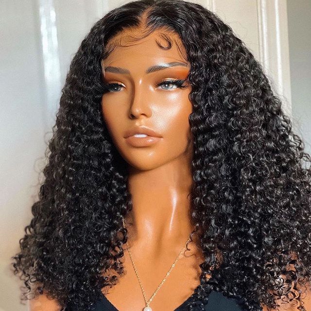 Peluca corta rizada Bob 13x4 con ondas profundas, peluca de cabello humano con frente de encaje transparente, pelucas con cierre de encaje Remy en T para mujeres_voghion.com