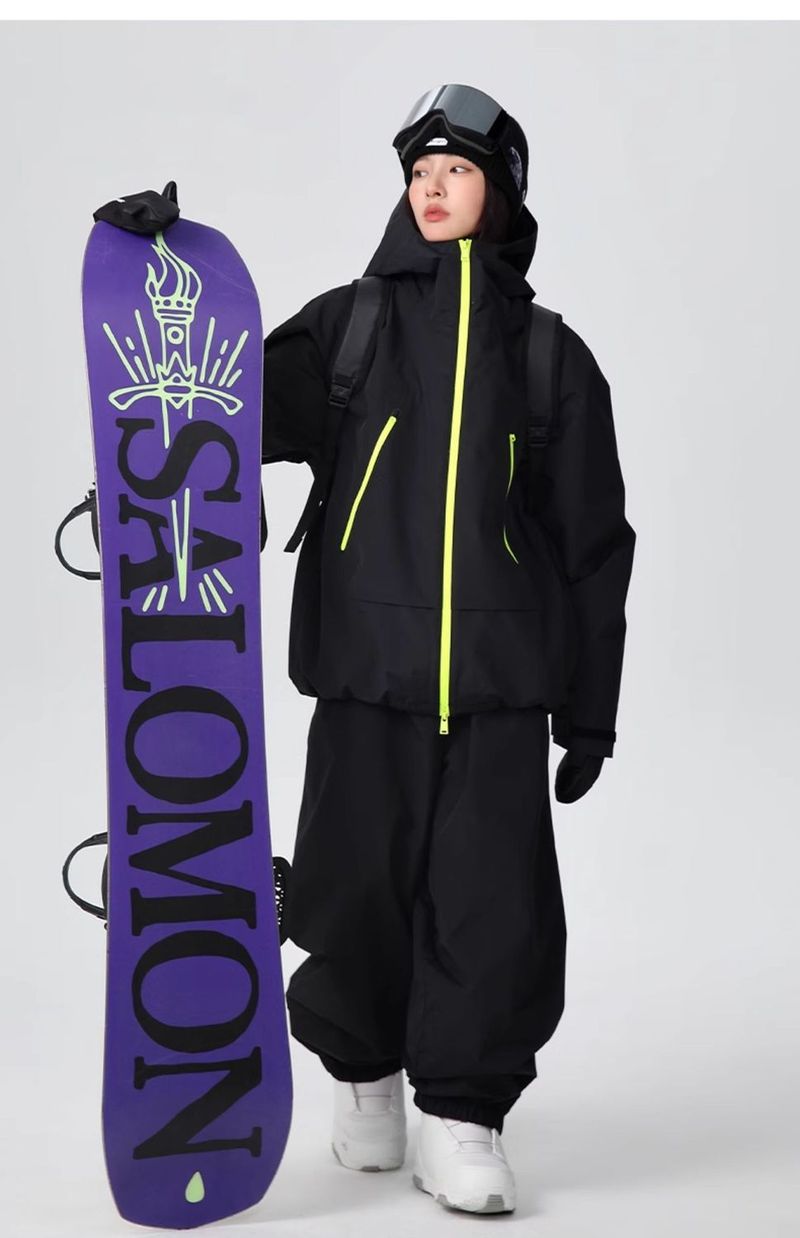 2025 Set For Men And Women Windproof Waterproof Warm Zipper Snow Suit Professional Ski Pants Equipment_voghion.com