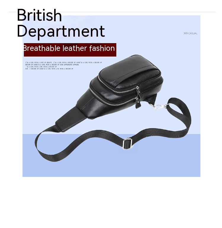 Il primo strato di borsa da petto da uomo in pelle di vacchetta, borsa a tracolla alla moda coreana, borsa a tracolla, borsa da lavoro alla moda, borsa casual per studenti_voghion.com