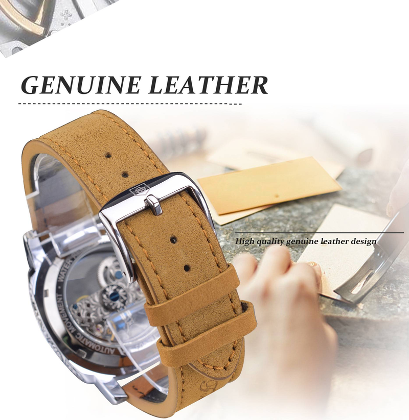 Holiday gift Retro carved nostalgia luxury automatic mechanical men's watch_voghion.com