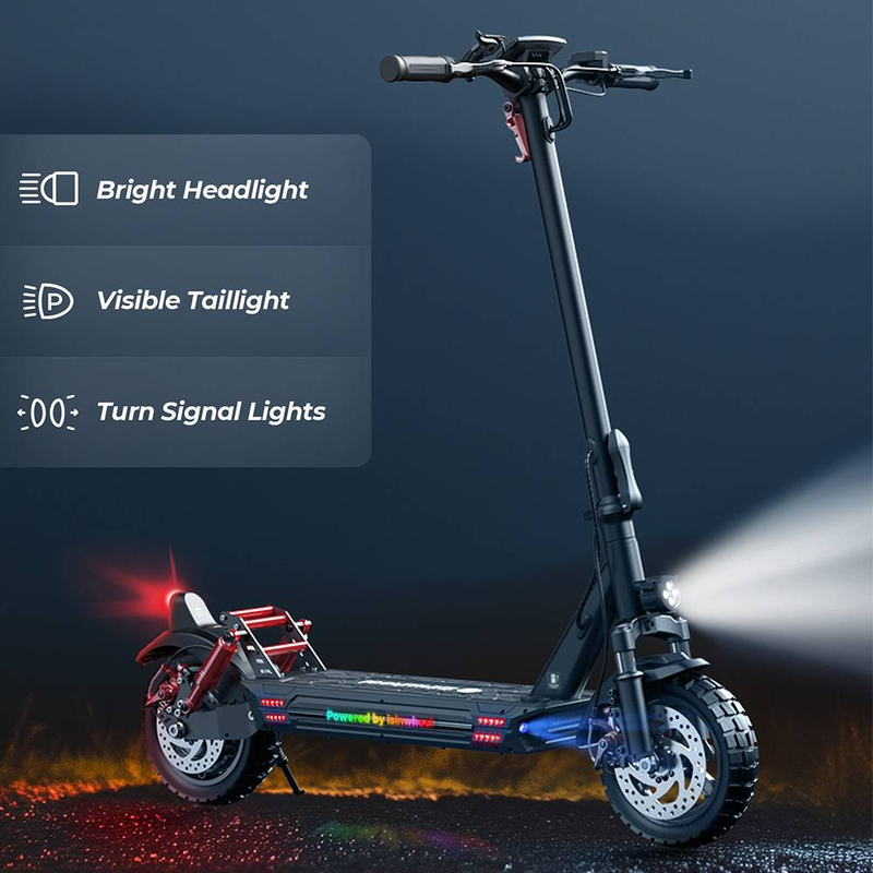 isinwheel GT1 Elektroroller 800W 48V 10Ah Akku, 10-Zoll-Offroad-Klapproller App-Steuerung_voghion.com
