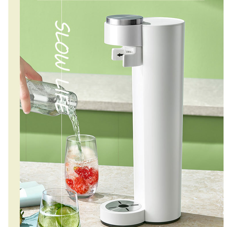 Aanrechtblad frisdrankmachine, 1000 ml koolzuurhoudend water met instelbare bruis, bediening met één druk op de knop voor thuisgebruik_voghion.com