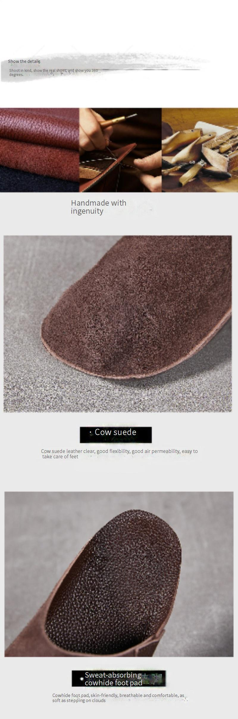 Women’s Shoes New Top Layer Cowhide Half Slippers Casual Versatile Comfortable Thickened Soft Bottom Flat Sandals_voghion.com