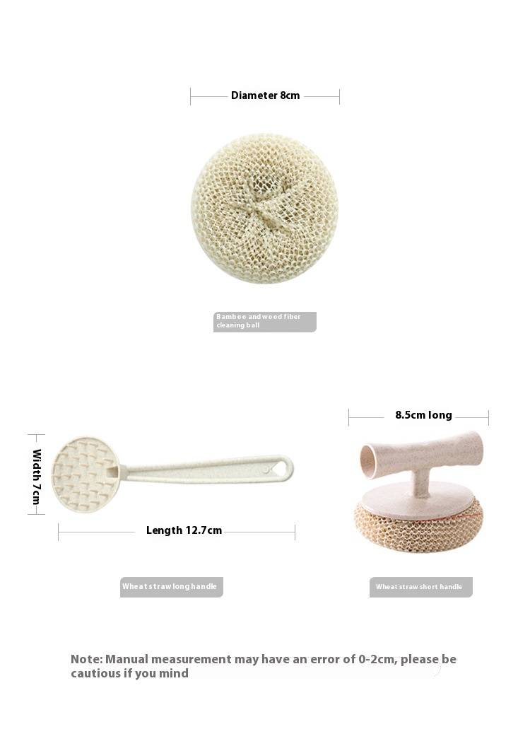 6-Pack Bamboo Fiber Dish Brushes – Long Handle Kitchen Scrubbers For Pots, Pans & Stovetops (Eco-Friendly, Durable Bristles, Hanging Hook)_voghion.com