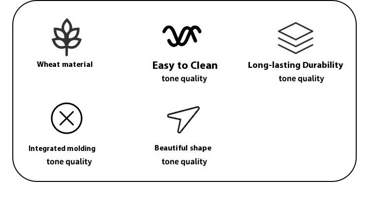 Umweltfreundliches Weizenstroh-Schüsseln-Set – Mikrowellengeeignetes Geschirr im nordischen Stil für Zuhause und das Büro (15 cm, 4 Farben)_voghion.com