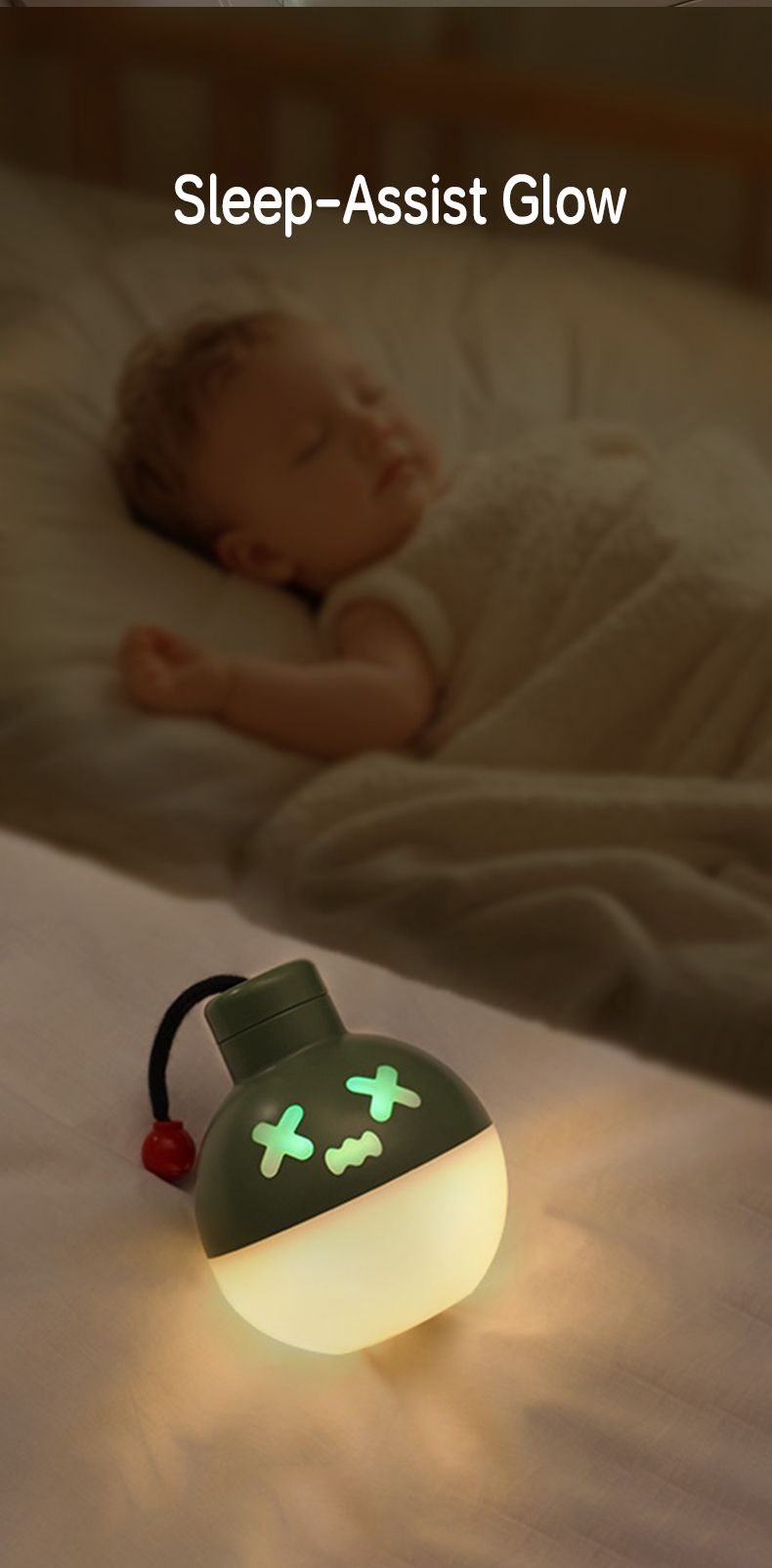 Süßes oder Saures Nachtlicht Schlafzimmer Nachttisch Schlaf Buntes Farbwechsel-Atmosphärenlicht Kreative Ornamente Kindergeschenk_voghion.com