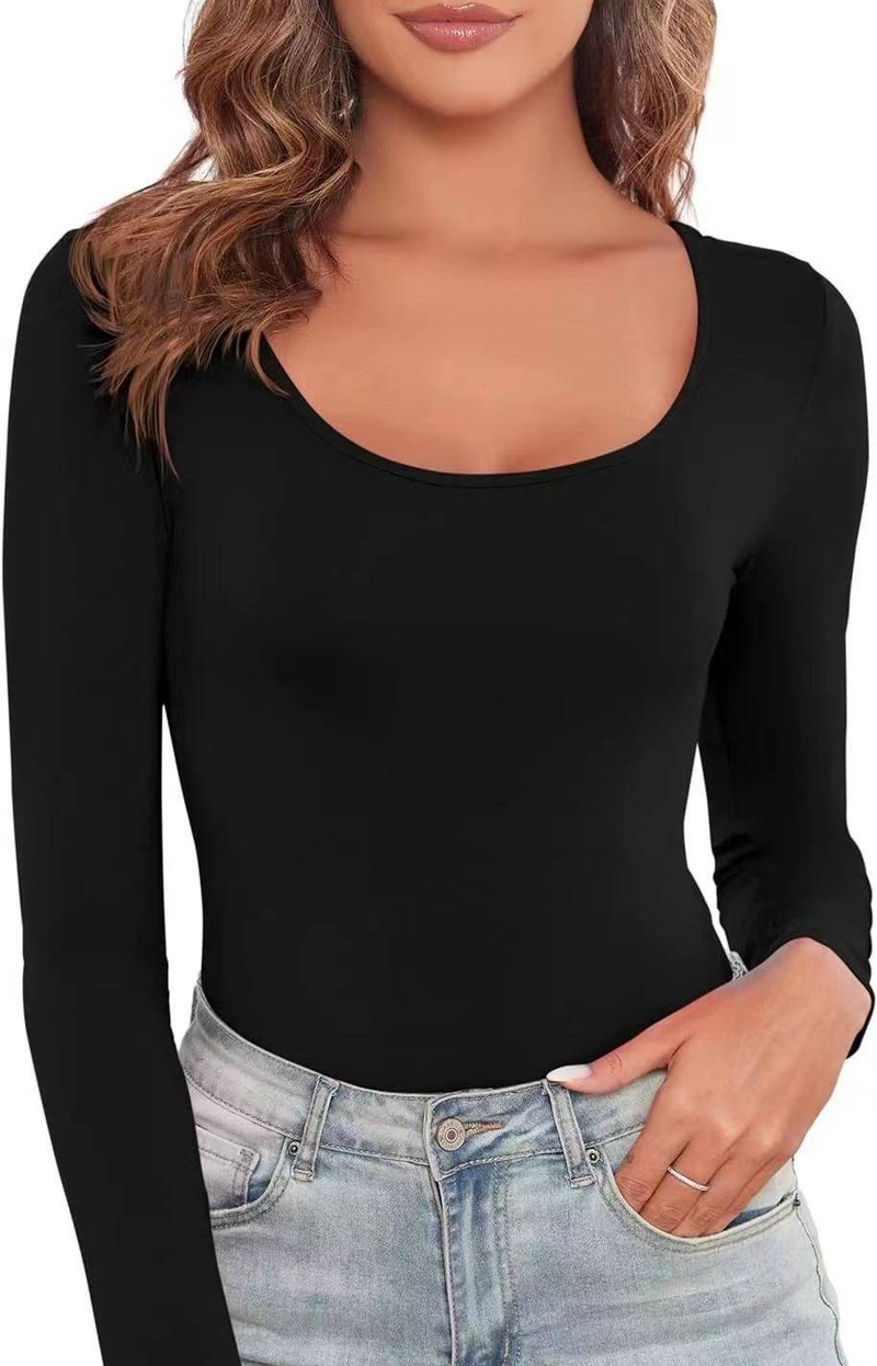 Nahtloser trägerloser Shapewear-Bodysuit – Bauchkontrolle und Brustunterstützung, Ganzkörperformer für Damen, ultra-dehnbare, schlankmachende Langarmshirts_voghion.com