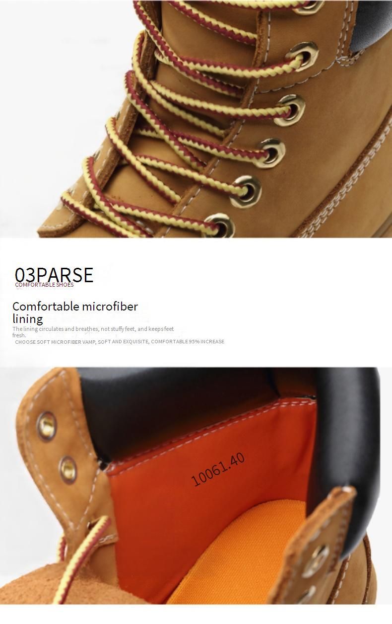 Bottes de travail montantes imperméables pour hommes et femmes – Bottes Martin en cuir véritable avec semelle antidérapante, bottes d'hiver unisexes pour l'extérieur et les loisirs_voghion.com