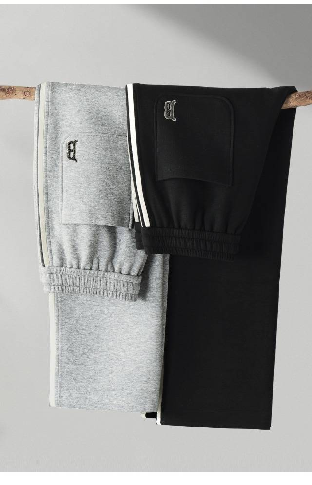 Men's Stretch Knit Jogger Pants With Side Stripes - Comfortable Casual Sweatpants For Everyday Wear_voghion.com