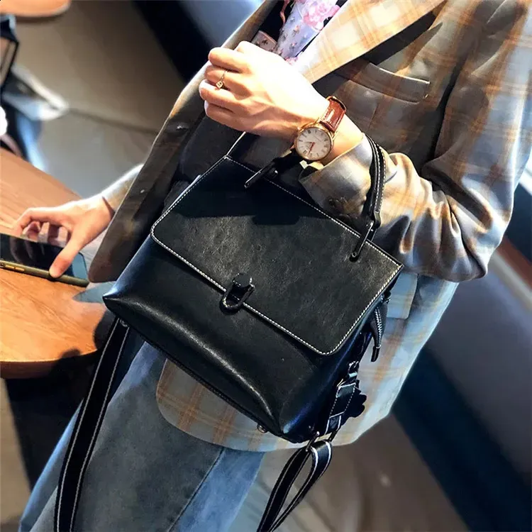 Toptrends Vintage Vera Pelle Tracolla Larga Borse a Tracolla per Donna Trend Er Borse da Donna con Manico Corto_voghion.com