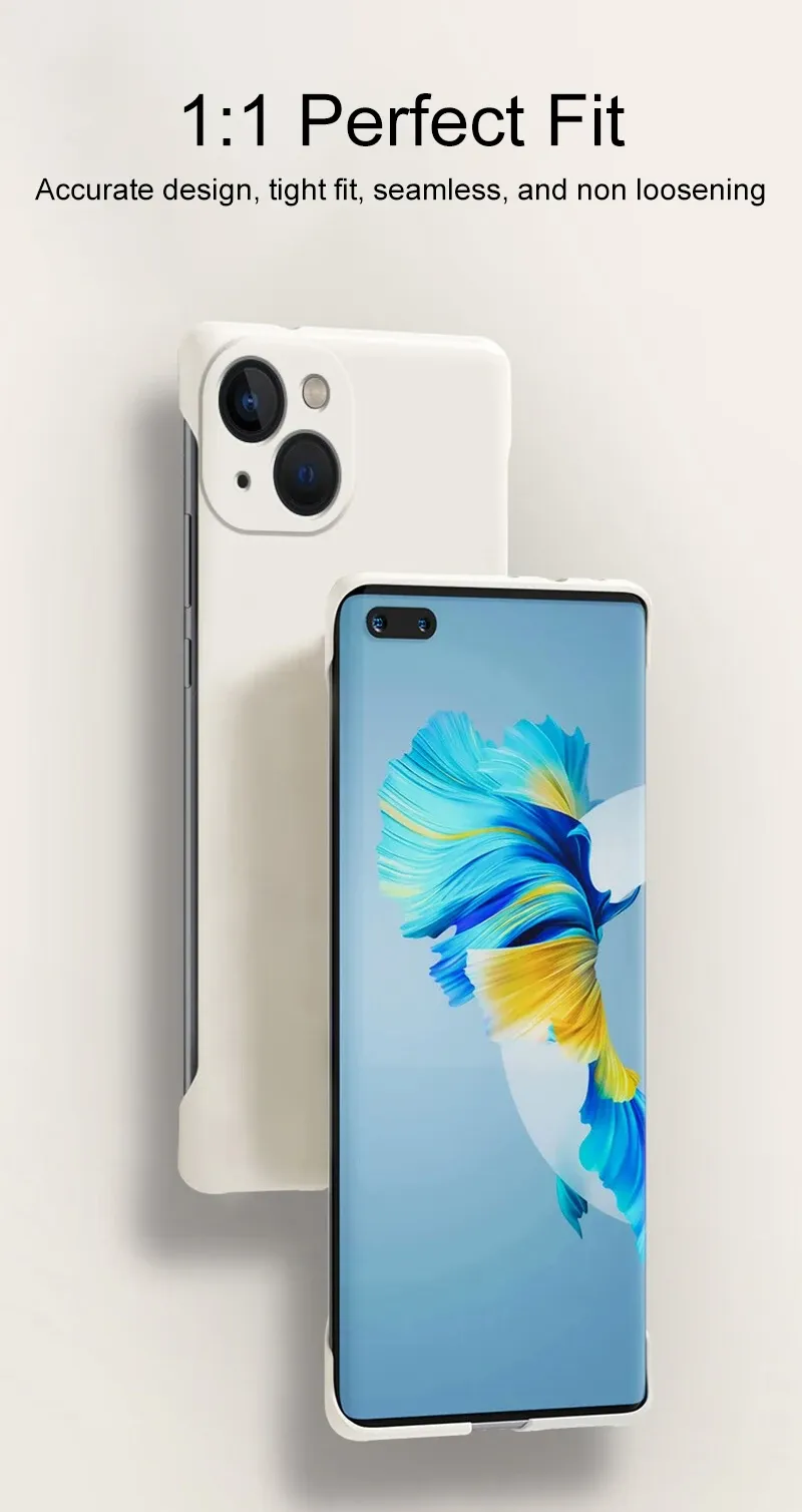 Ultra-Thin Candy Color Borderless PC Hard Case For Xiaomi Mi 14 13 13T 12 12X 12S 11 11T 11i 11X Pro Lite Ultra Back_voghion.com