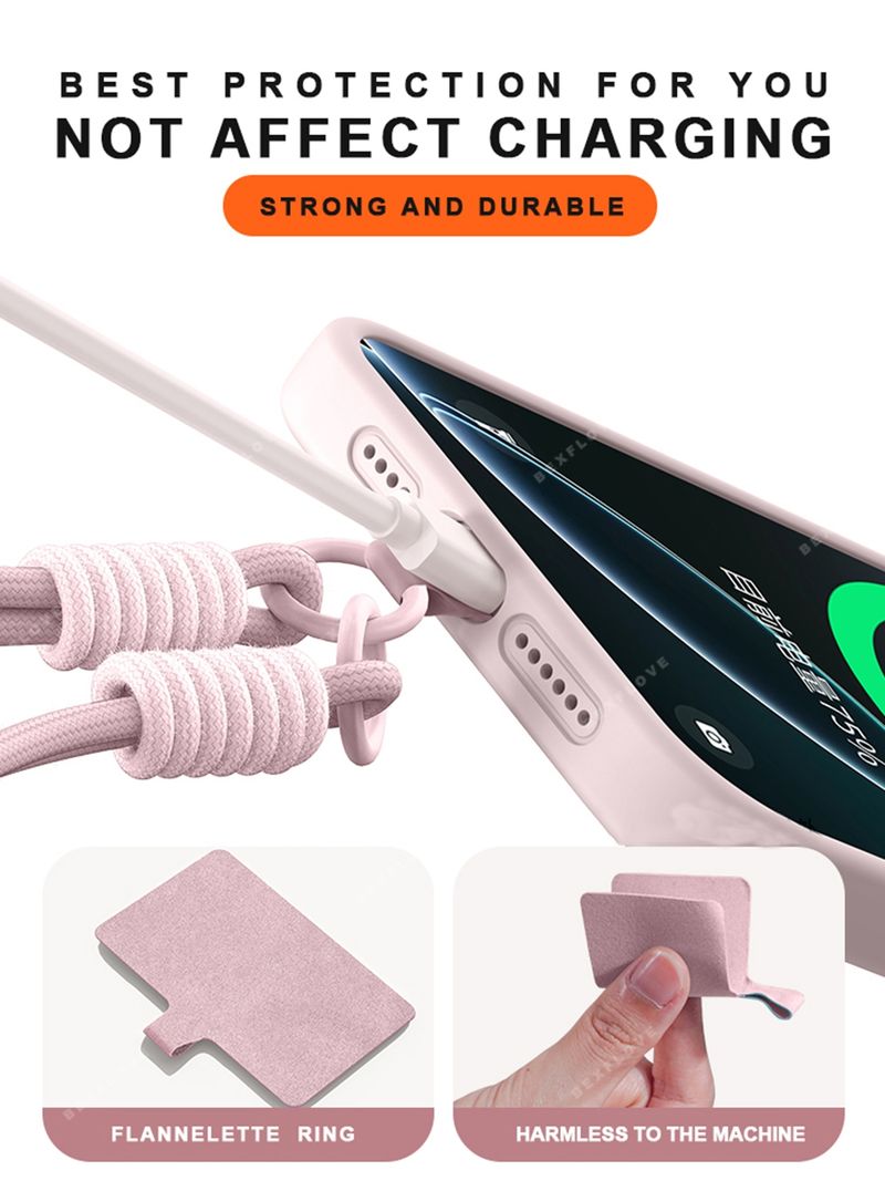 Lanyard Liquid Silicone Phone Case For Samsung Galaxy S24 S23 S22 S25 Ultra Plus A54 A53 A52 A55 5G Wrist Strap Original_voghion.com