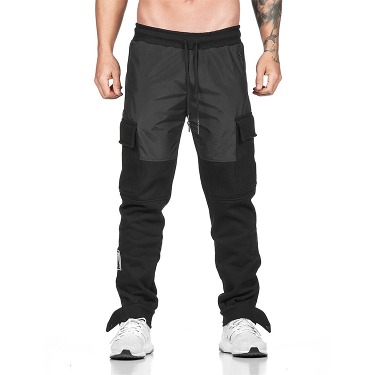 Pantalon de jogging utilitaire pour homme – Streetwear multi-poches avec chevilles réglables_voghion.com
