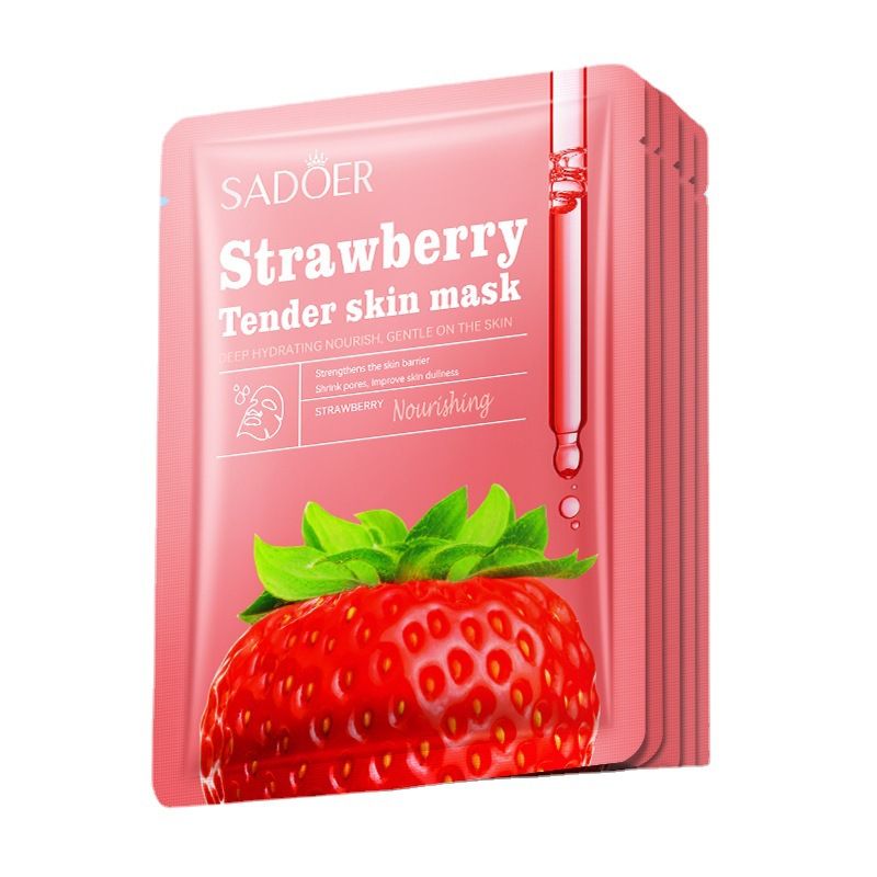 Maschera viso idratante e ammorbidente e nutriente alla fragola SADOER_voghion.com
