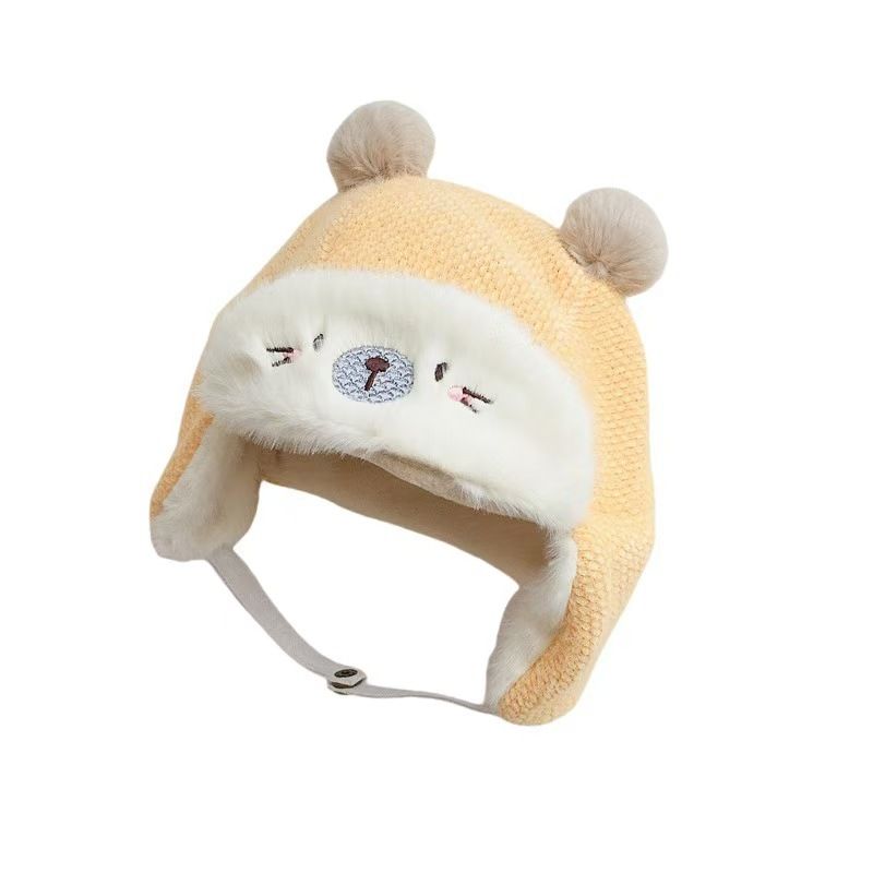 Babymütze Winter Niedlich Super Niedliche Baby-Fleece-Ohrenmütze Jungen und Mädchen Verdickt Warm Kinder Lei Feng Mütze_voghion.com