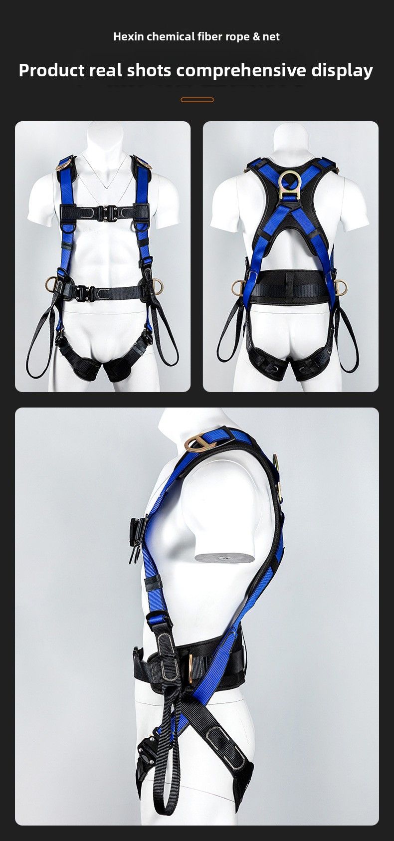 Cross-Border Full Body Five-Point Safety Harness EN361 Climbing Rappelling Quick Insertion European Standard Fall_voghion.com