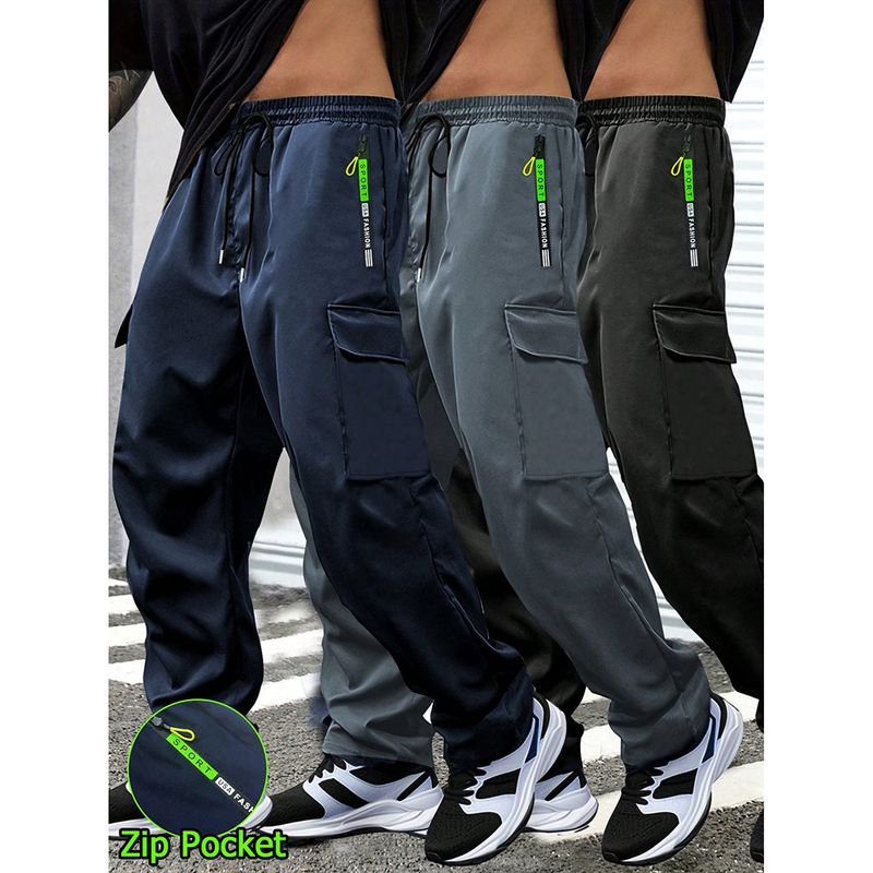 Herren Loose Fit Casual Arbeitshose – Trendy Straight Leg Hose in Schwarz, Tibetblau, Armeegrün & Dunkelgrau (S-XXXL_voghion.com