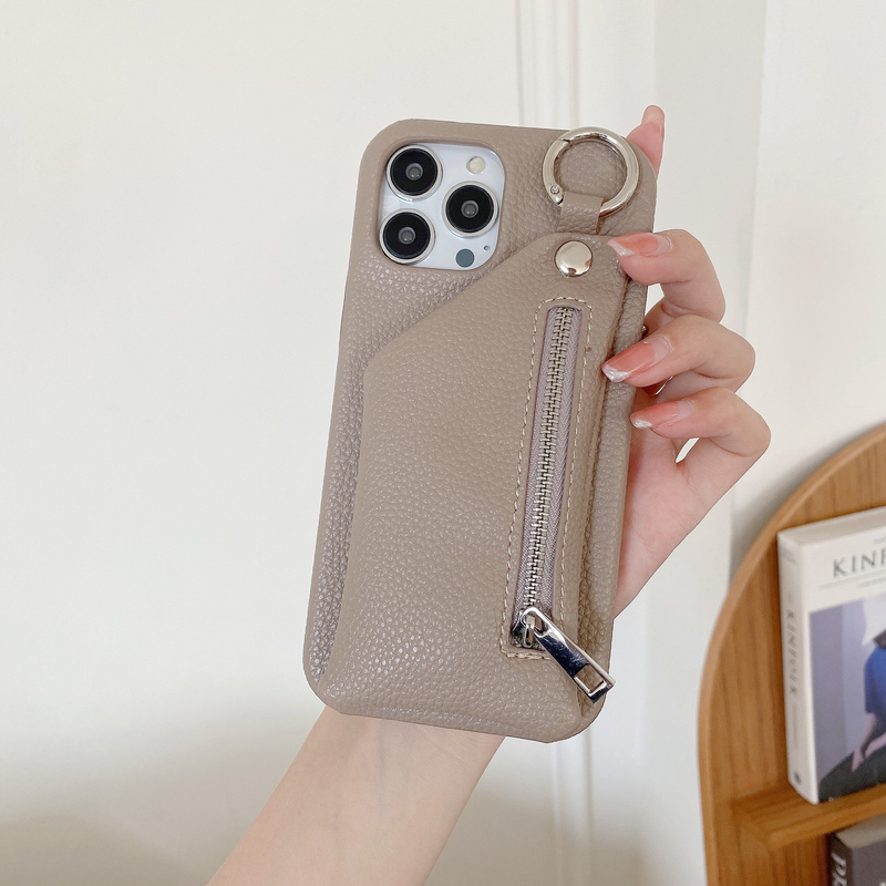 Mobile phone case coin purse card holder mobile phone case suitable for iPhone15 mobile phone case Apple 13promax protective cover 12 women_voghion.com