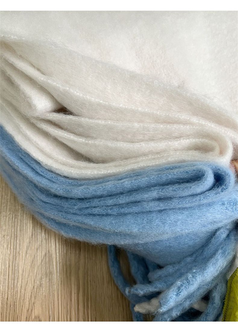 Women's Winter Scarf 2025 New Thickened Mohair Windproof Warm Long Plush Gift Large Shawl Warm Neck Accessories_voghion.com