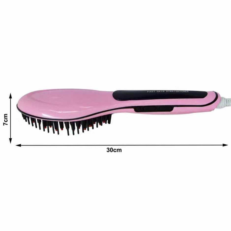 style does LCD not harm hair, ceramic electric splint straight hair beauty negative ion lazy massage comb_voghion.com
