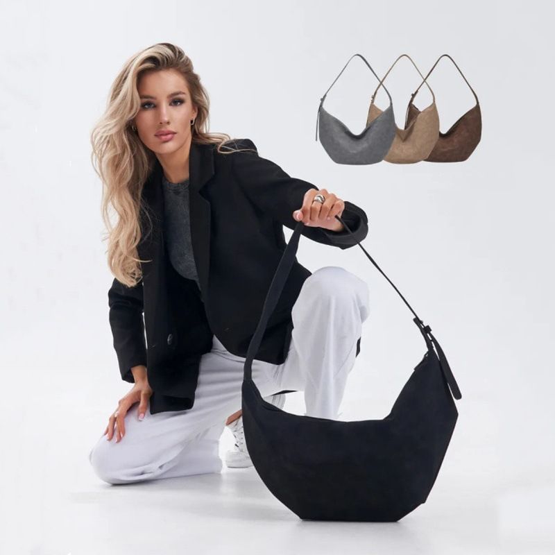 Bolso de hombro vintage para mujer: bolso bandolera de piel sintética de gran capacidad con cierre de cremallera, diseño clásico acolchado para uso diario._voghion.com