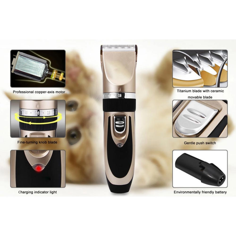Pet Dog Hair Trimmer Animal Rechargeable Electrical Grooming Clippers Cat Cutter Machine Shaver Electric Scissor Clipper_voghion.com
