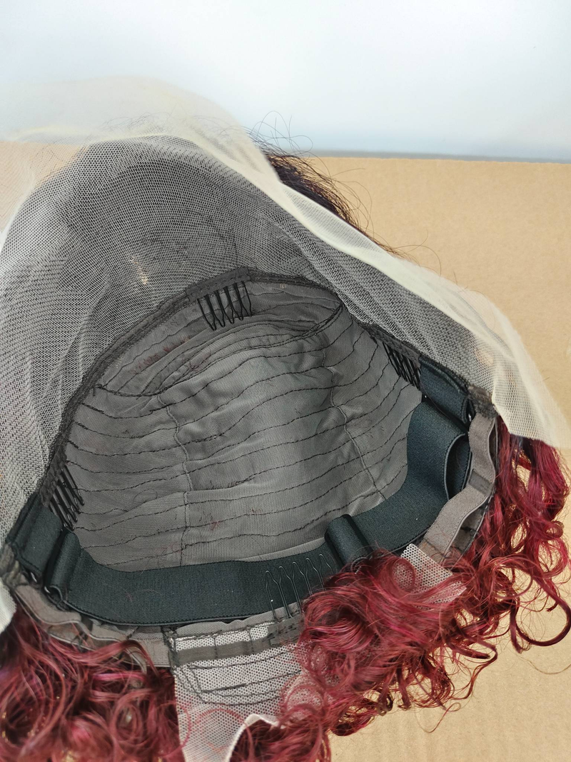 Barato Corto Rizado Bob Onda de agua 13x4 Peluca delantera de encaje Peluca de cabello 100% humano Suelta Onda profunda Frontal Bob Teje Pelucas sin pegamento para mujeres_voghion.com