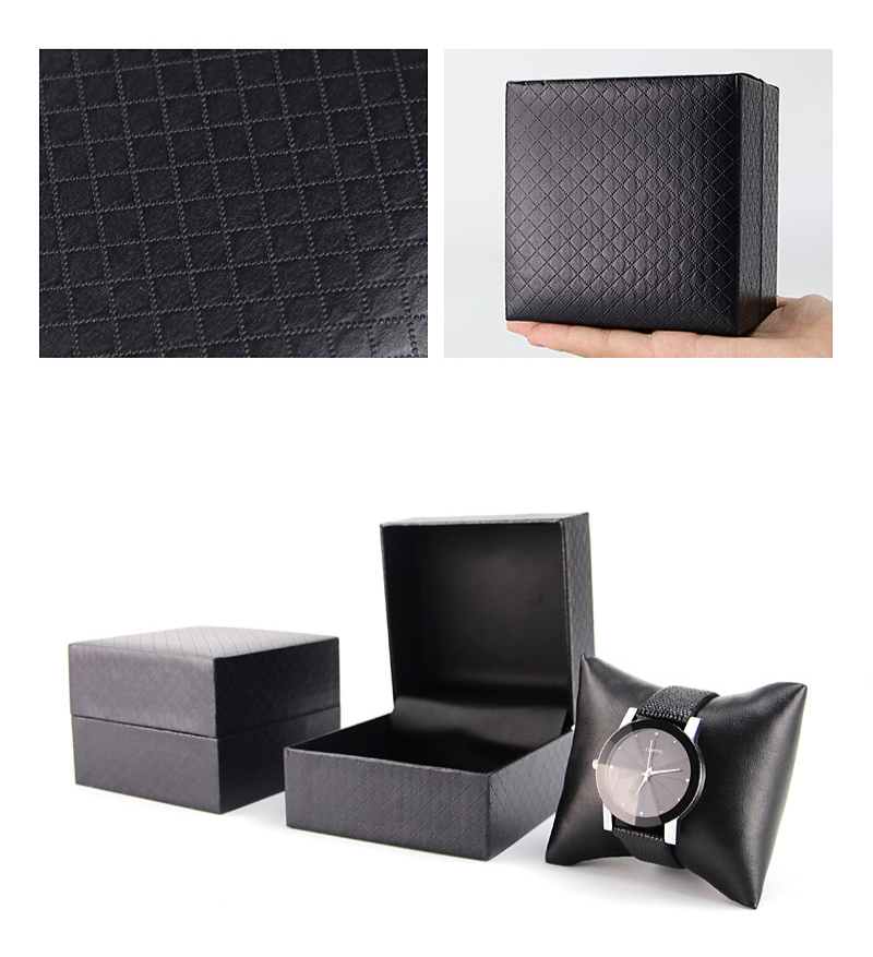 Caja de almacenamiento de relojes Caja de relojes Caja de relojes de joyería Caja de almacenamiento de relojes con tapa abatible Caja de regalo Caja de embalaje de joyas_voghion.com