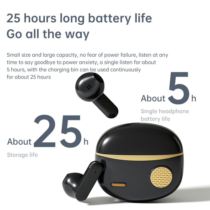 Écouteurs intra-auriculaires sans fil avec qualité sonore HIFI, son stéréo, connexion automatique, réduction du bruit haute définition et longue durée de vie de la batterie_voghion.com