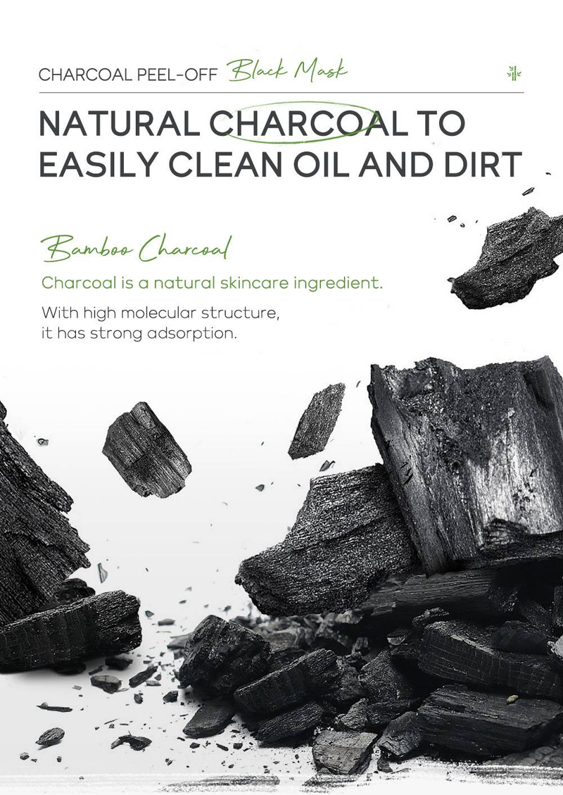 QUIYUM Maska za ljuštenje s bambusovim ugljenom, 50 g - za čišćenje pora, nanošenje na kožu s hidratantnom funkcijom_voghion.com