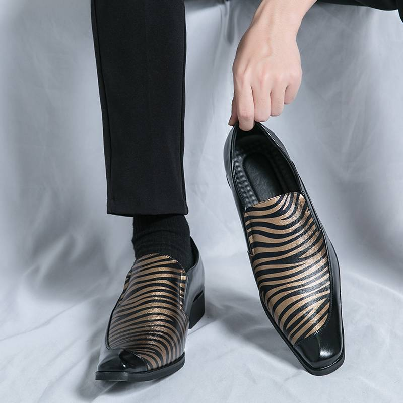 Scarpe da uomo in pelle taglie forti 46 Codice 2025 Scarpe casual formali per parrucchieri Suola in poliammide Superficie in gomma_voghion.com