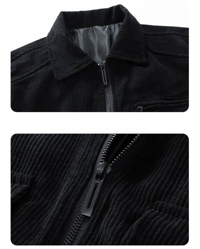 Neue Herrenjacken, Arbeitskleidung für Herren im Herbst und Winter, Cord-Oberbekleidung mit Revers für mittleres Alter und Herrenmodetrends_voghion.com