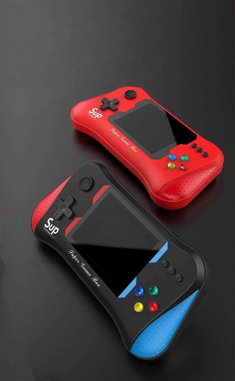 Retro Handheld Game Console With 3.5" Screen, 500-in-1 Classic Games, Dual Player Mode, Portable Gaming For Kids & Adults (Black/Red)_voghion.com