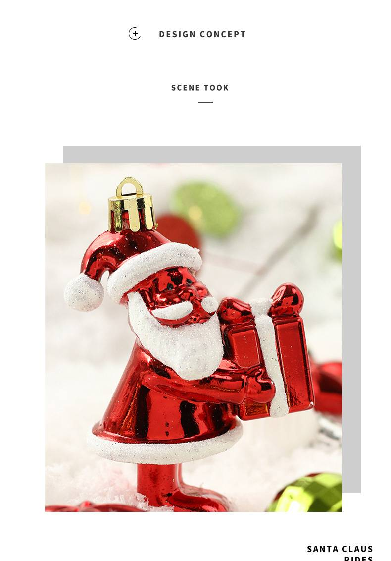 Set di ornamenti natalizi anni '50 - Palline appese dipinte di rosso, verde e bianco per decorazioni per l'albero e decorazioni per le feste._voghion.com