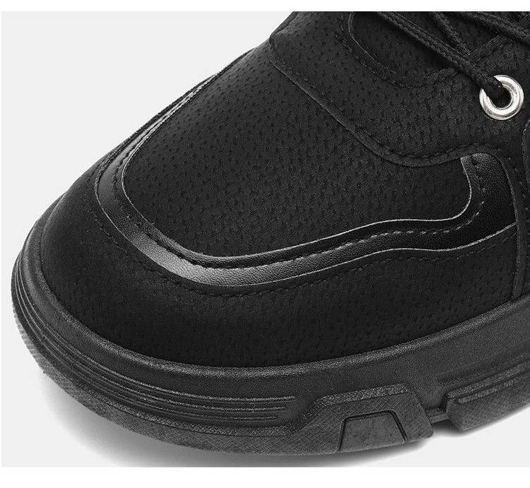 Men's Work Boots Slip-Resistant Comfortable Round Toe Casual Hiking Shoes With Rubber Sole For Outdoor Construction Non Slip Wear Resistant_voghion.com
